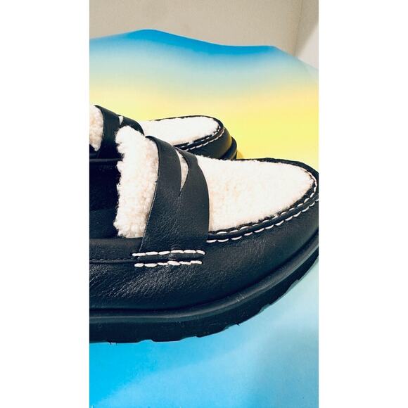 Sperry Top-Spider Chunky Penny Womens Loafers Black Flat Casual Shoes Slip On - Picture 7 of 16